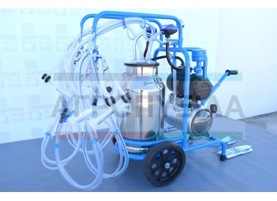 Αρμεκτική Milker -4- Αιγοπροβάτων με Ένα Κάδο 40Λίτρων INOX-Αντλία 1,5HP-400Λίτρων Ξηρού Τύπου